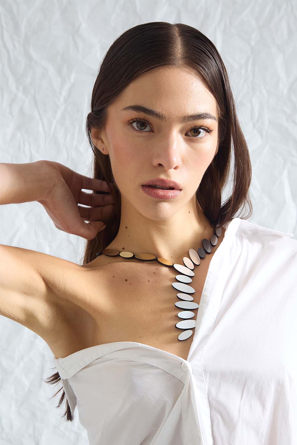 Collier Abstraction V - Argent