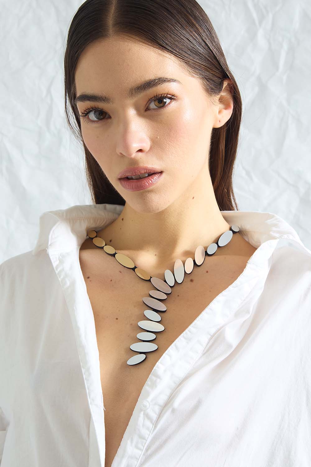 Collier Abstraction V - Argent