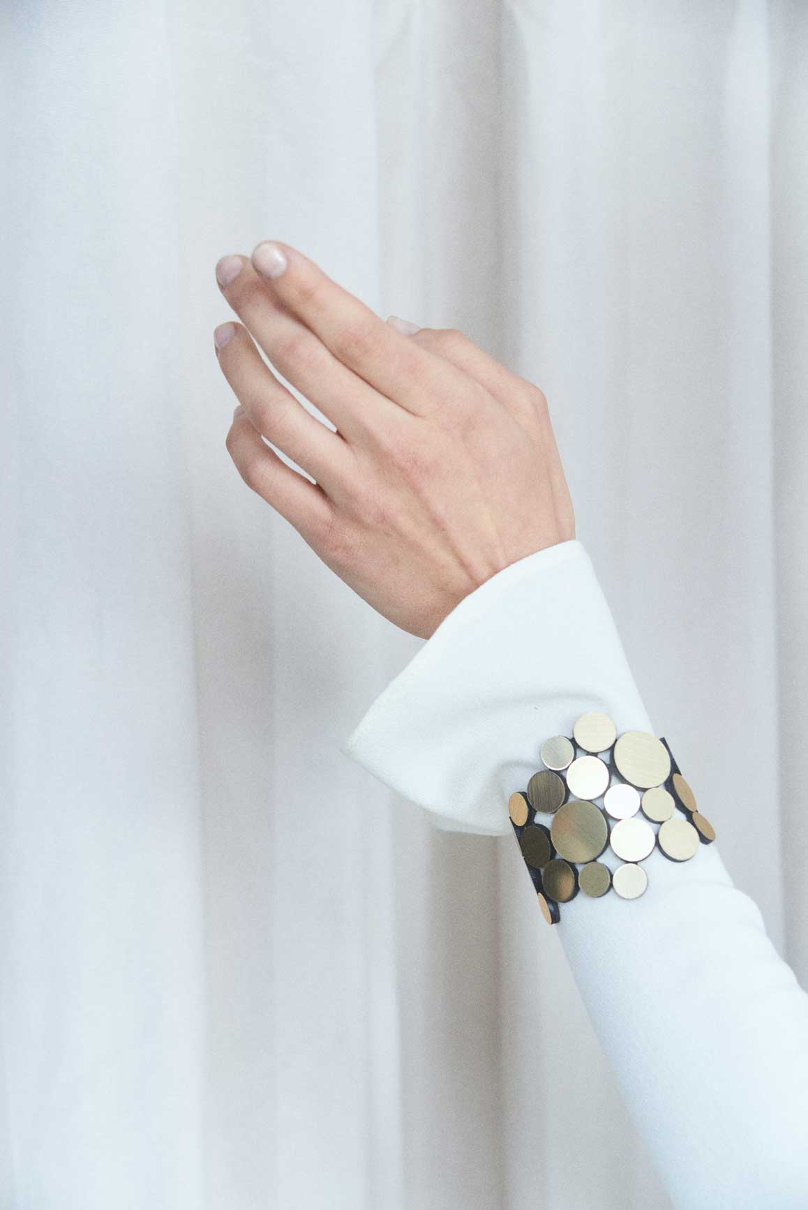 Abstraction Bracelet Asymmetric  - Gold