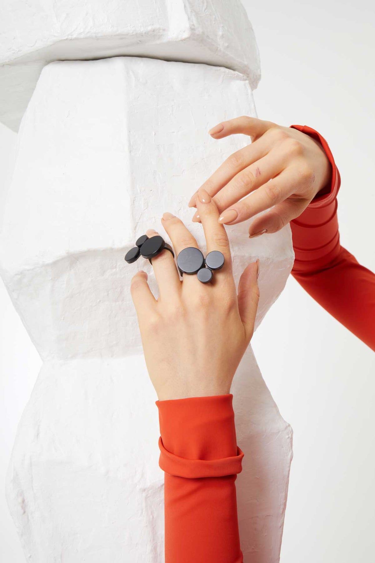 Bague Abstraction 3 Cercles - Noir