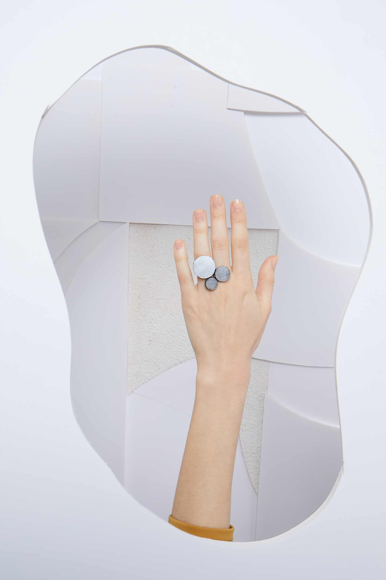 Bague Abstraction 3 Cercles - Argent