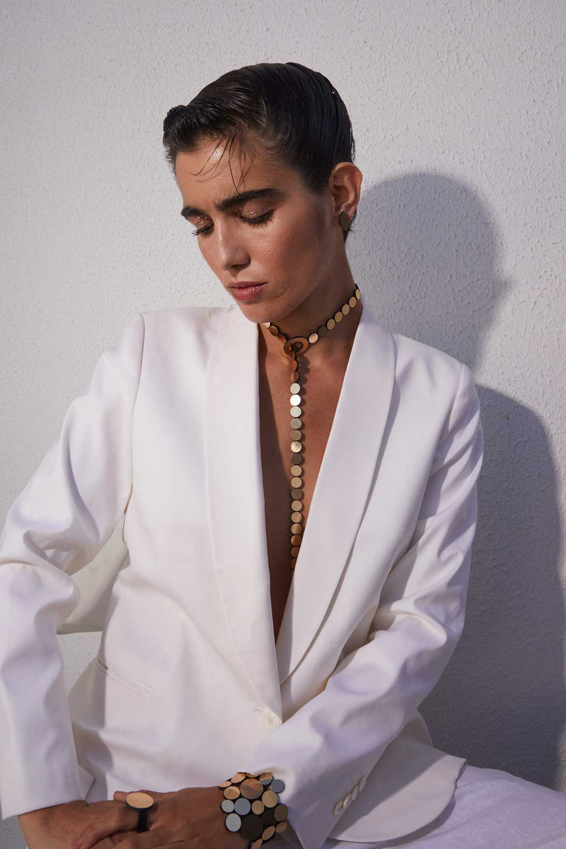 Collar Abstraction Y - Oro