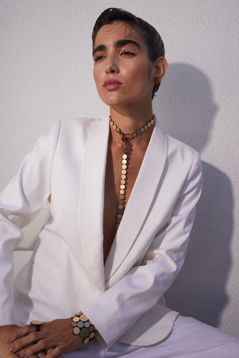 Collar Abstraction Y - Oro