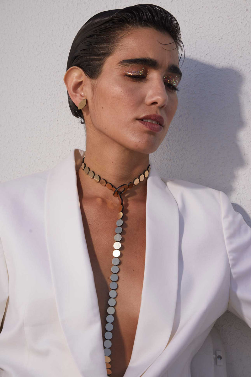 Collar Abstraction Y - Oro