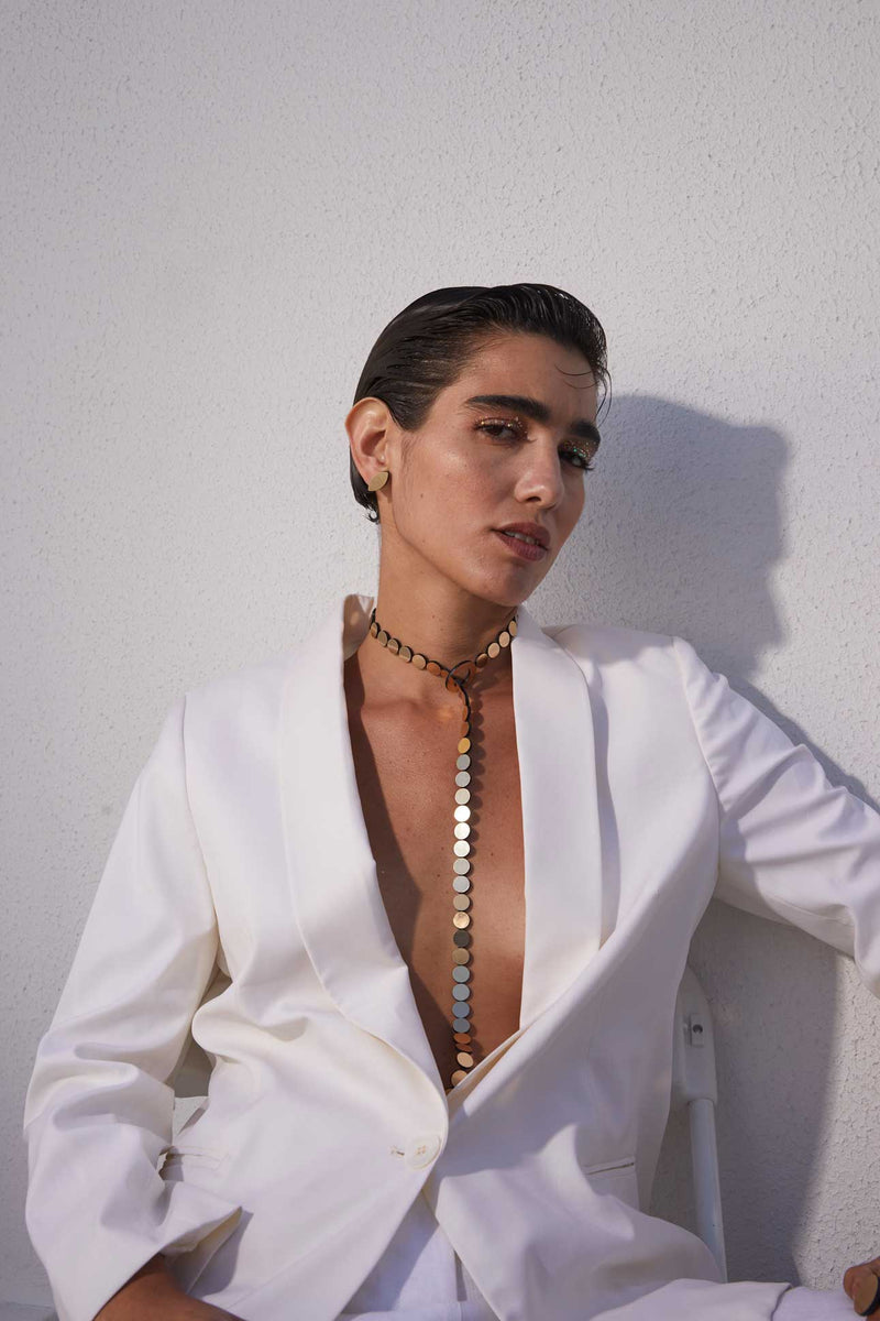 Collar Abstraction Y - Oro