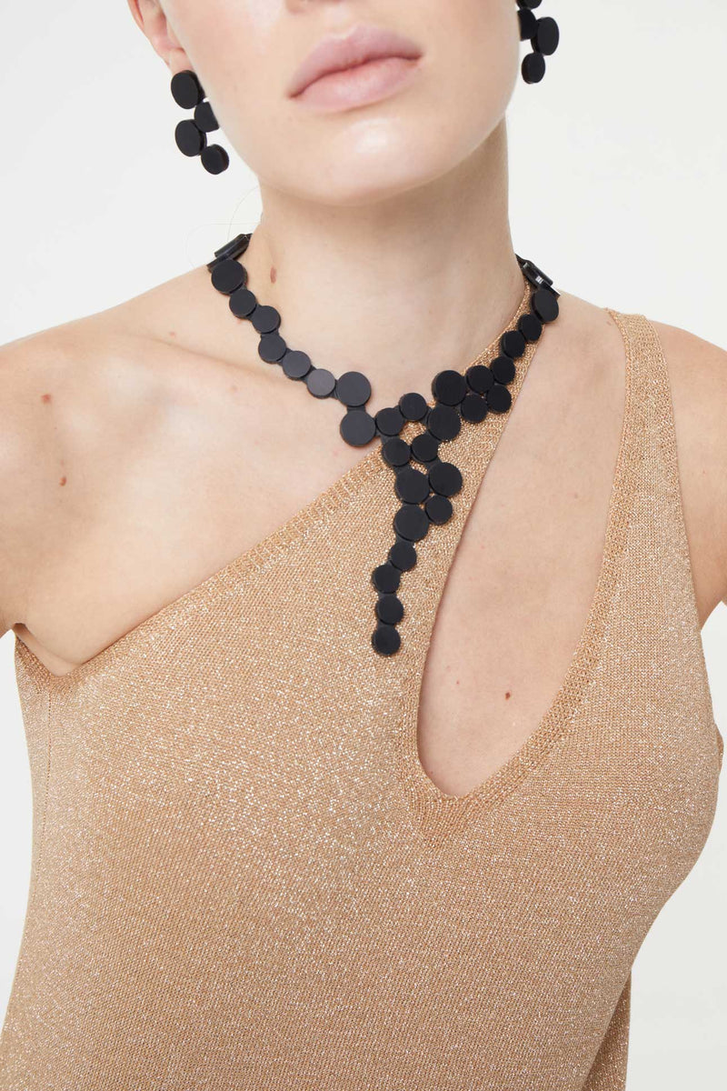 Collar Abstraction Y Corto - Negro