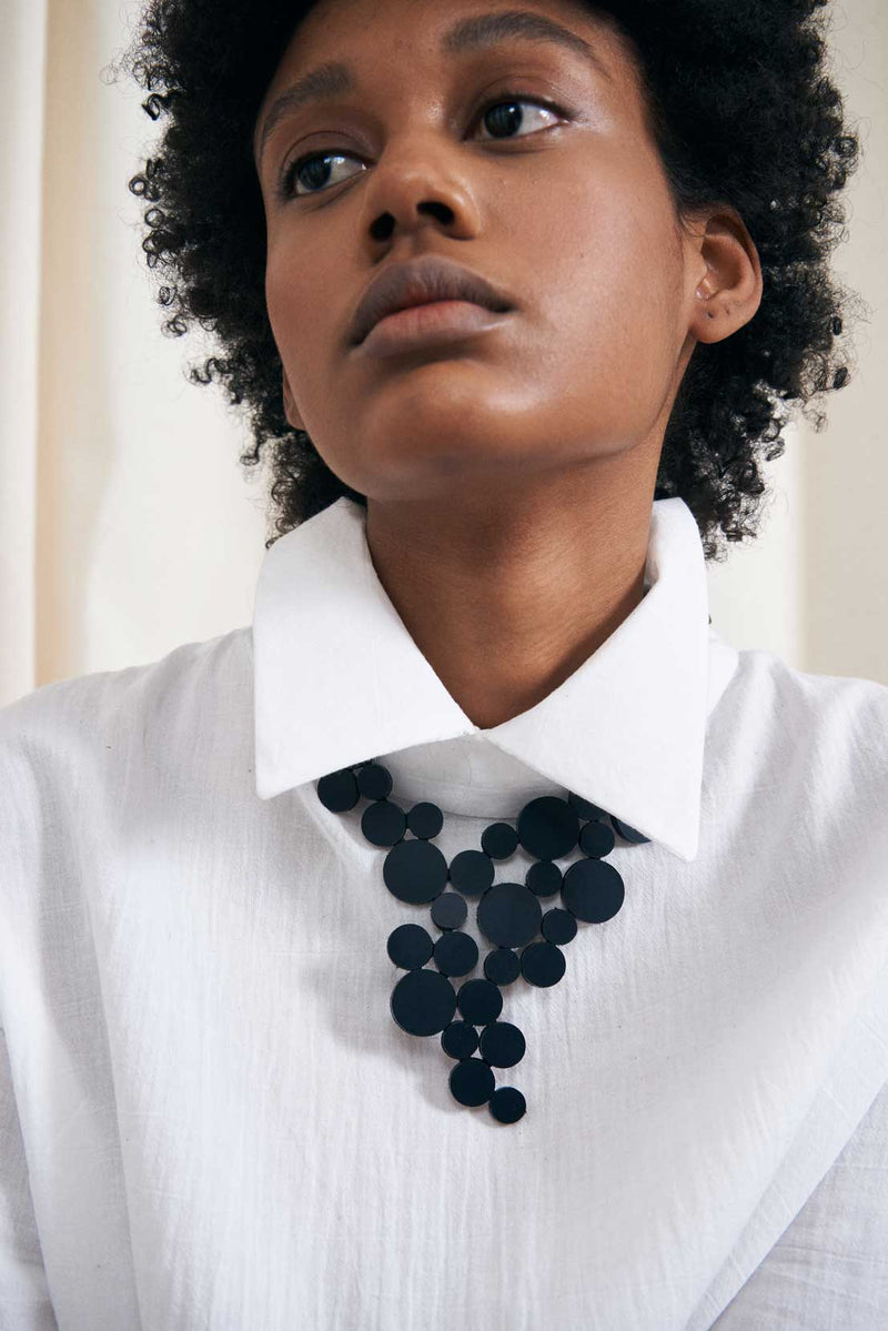 Collier Abstraction V - Argent