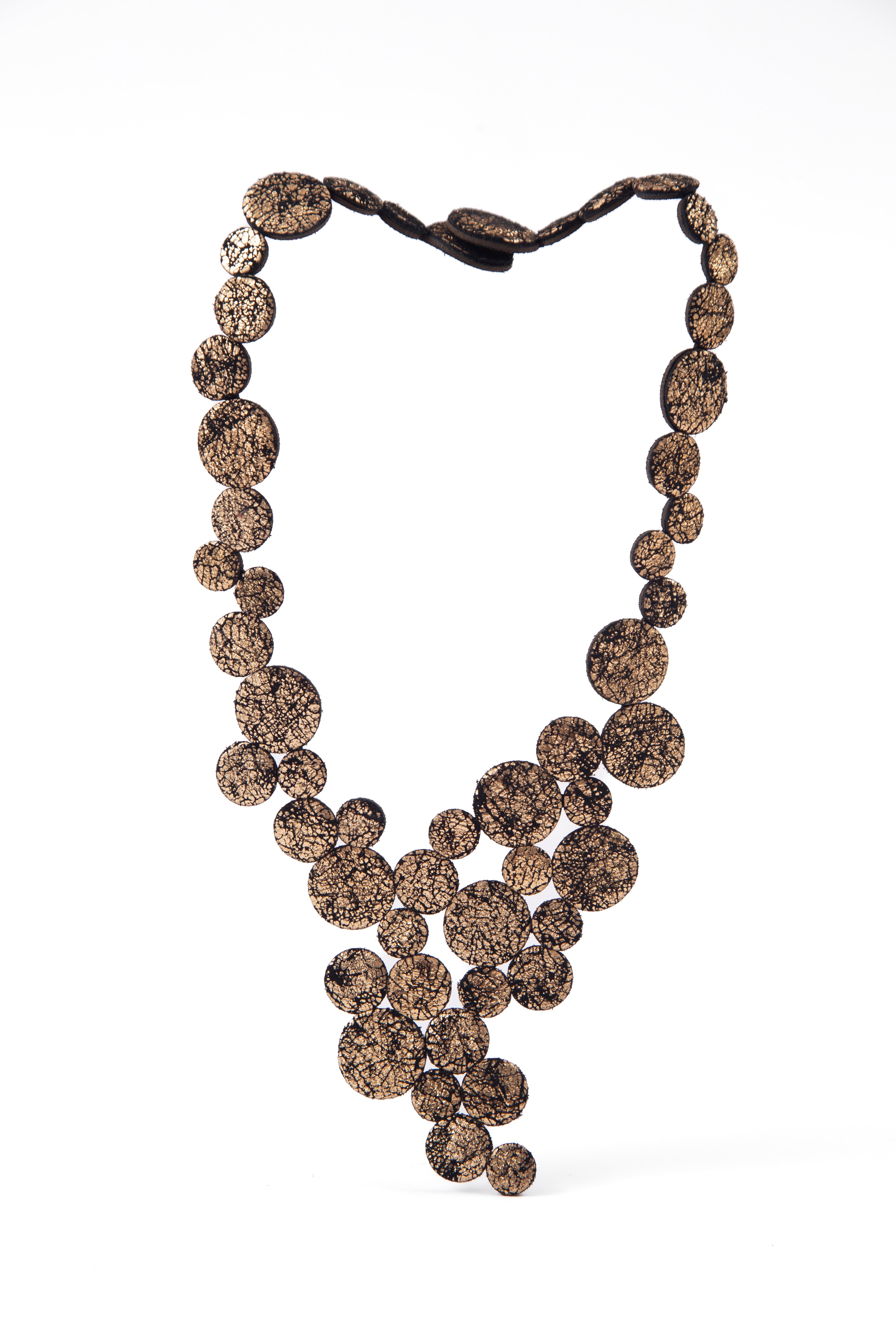 Collar Abstraction V - Oro Craquelado 