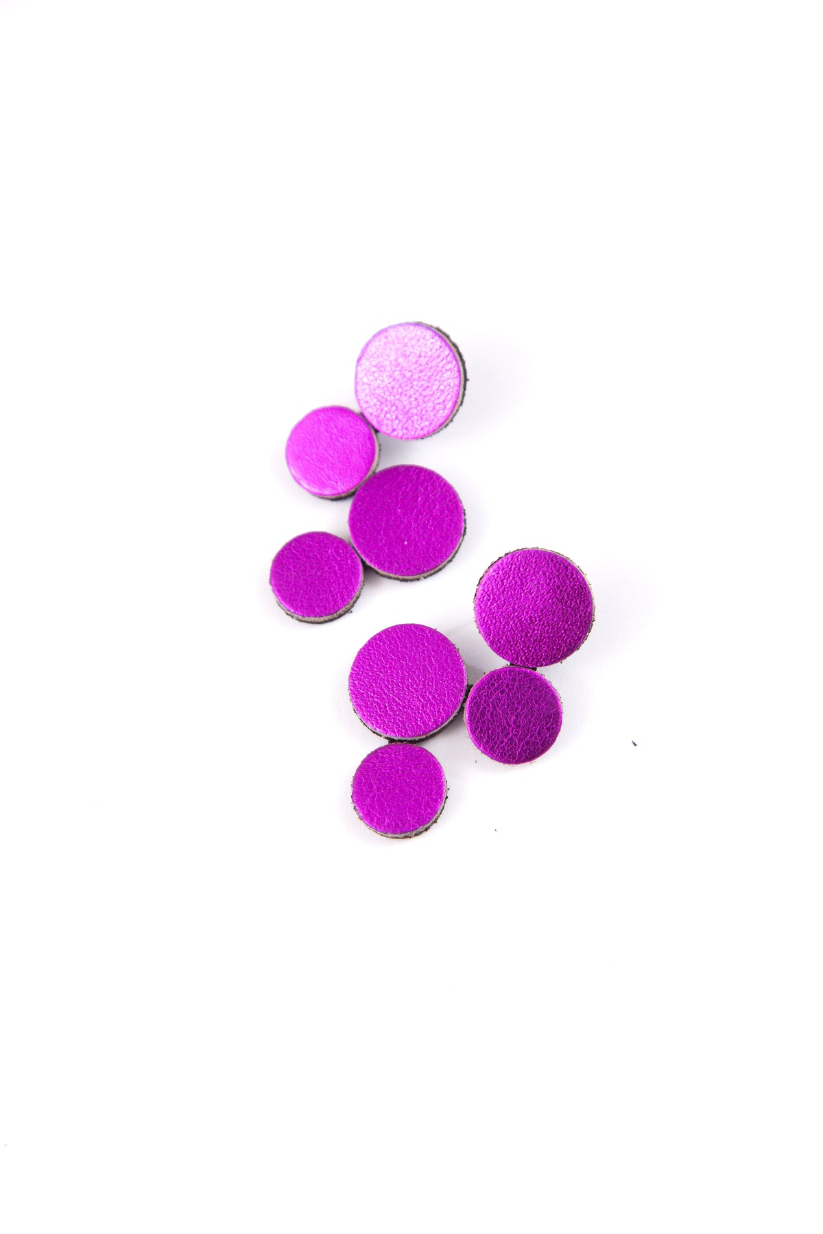 Pendientes Abstraction  Pequeños - Fucsia Metálico 