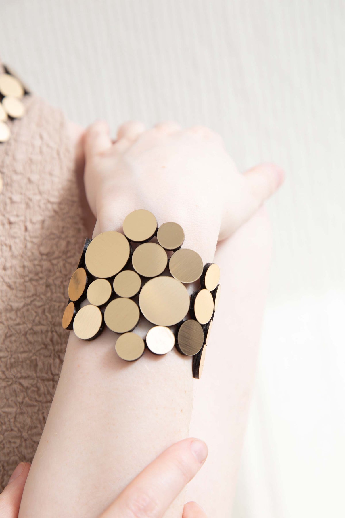 Abstraction Bracelet Asymmetric  - Gold