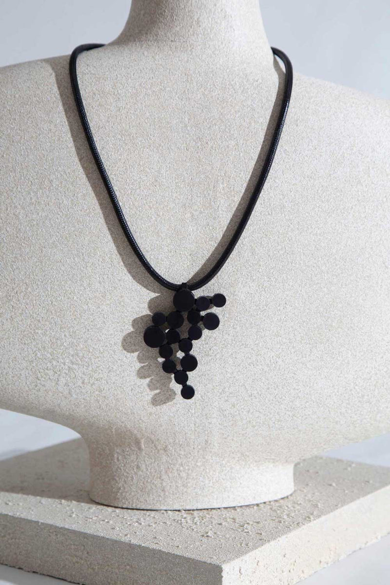Abstraction Pendant Necklace - Black