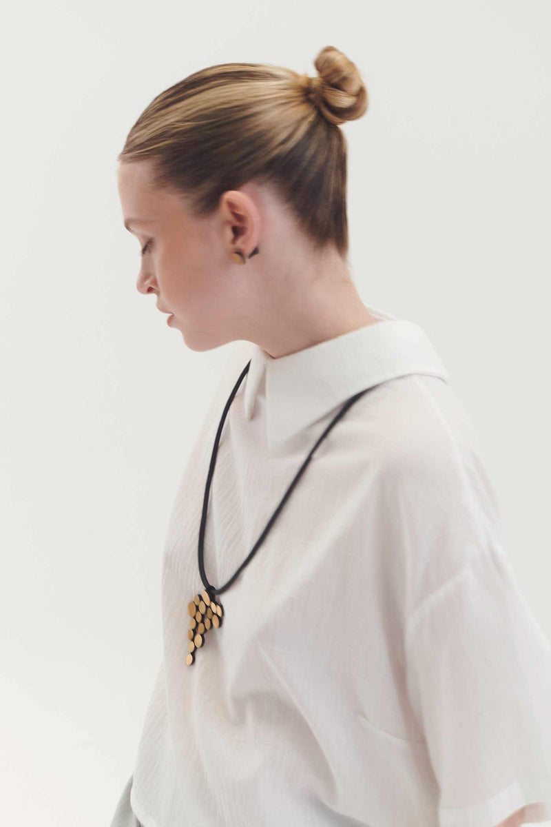 Collier Pendentif Abstraction - Or