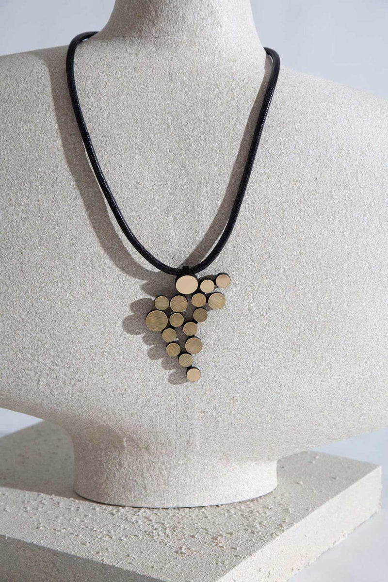 Abstraction Pendant Necklace - Gold