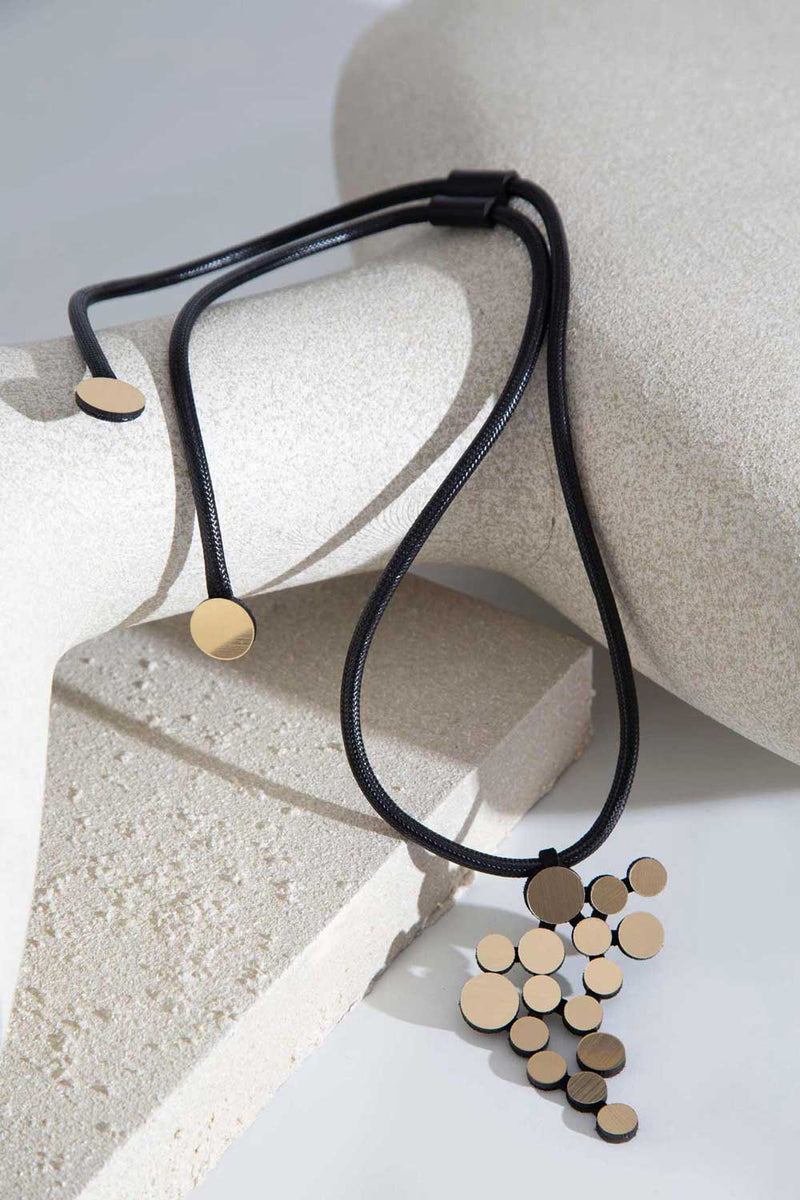 Collier Pendentif Abstraction - Or