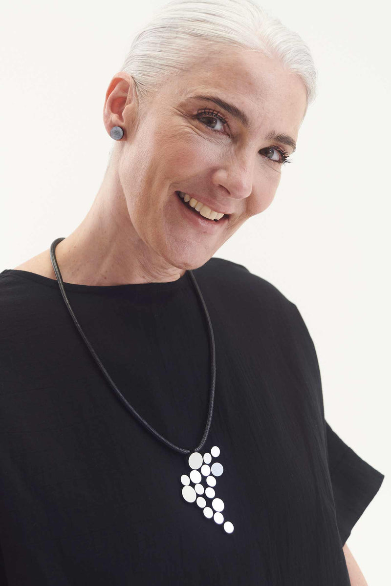 Collier Pendentif Abstraction - Argent