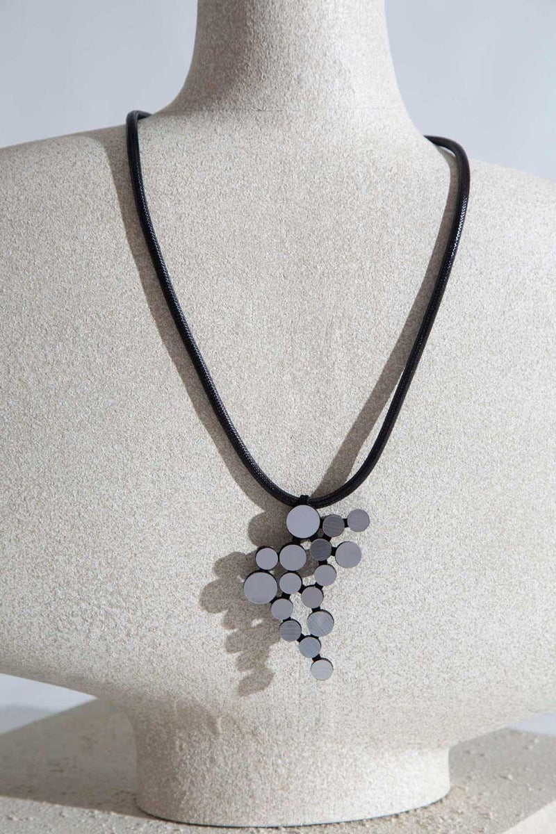 Abstraction Pendant Necklace - Silver