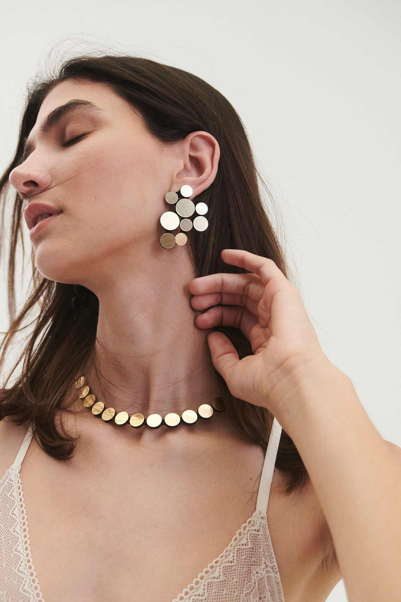 Abstraction V Earrings - Gold *