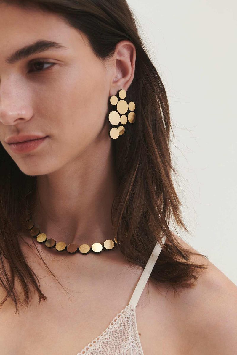 Abstraction V Earrings - Gold *