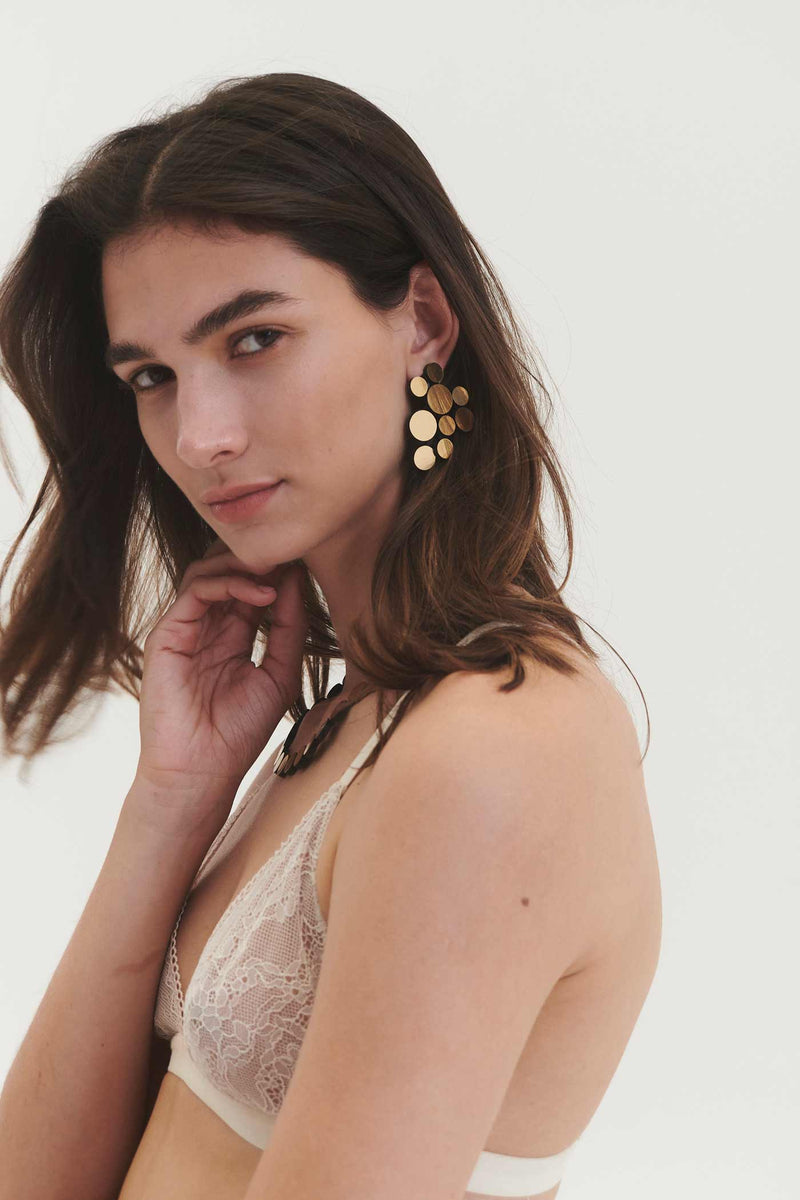 Abstraction V Earrings - Gold *