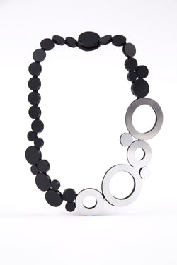 Collier Abstraction Neuf - Argent/Noir *