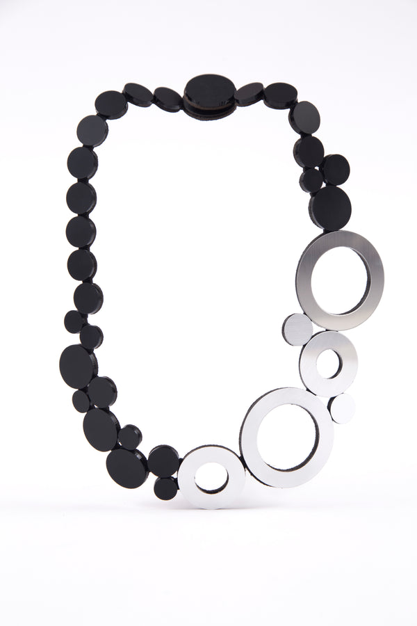 Collier Abstraction Neuf - Argent/Noir *