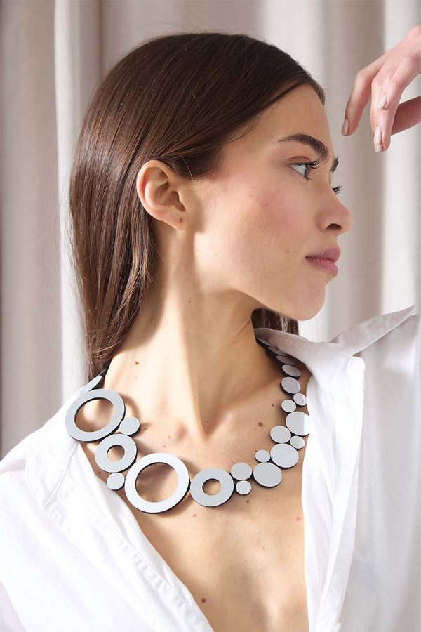 Abstraction Necklace New - Silver
