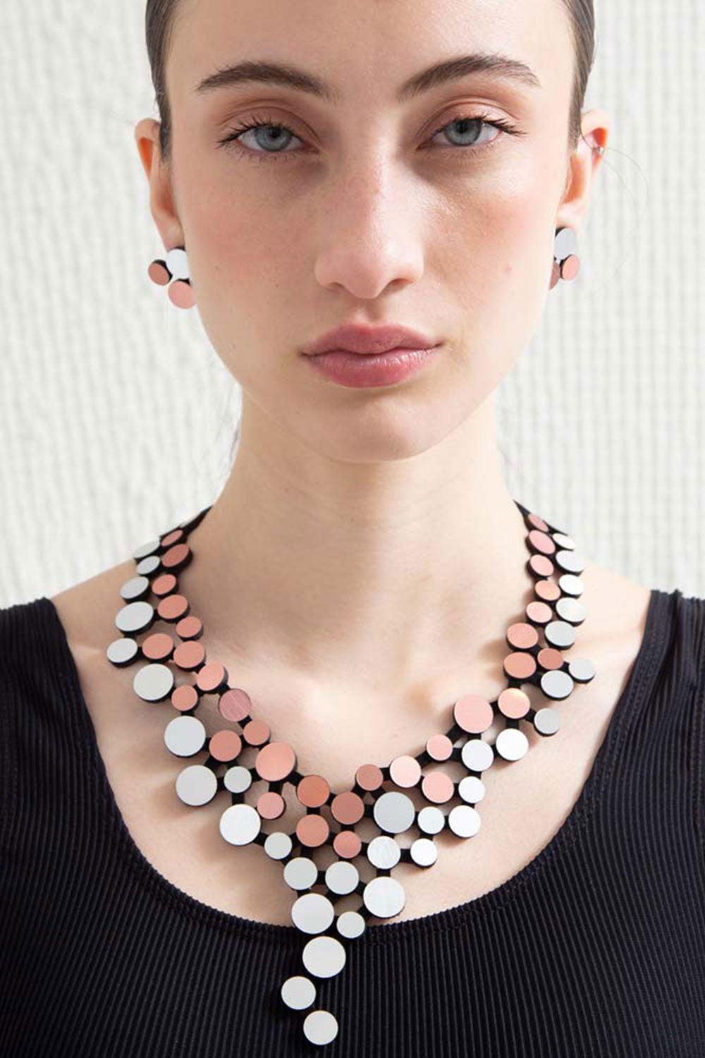 Collier Abstraction Neuf - Argent + Noir