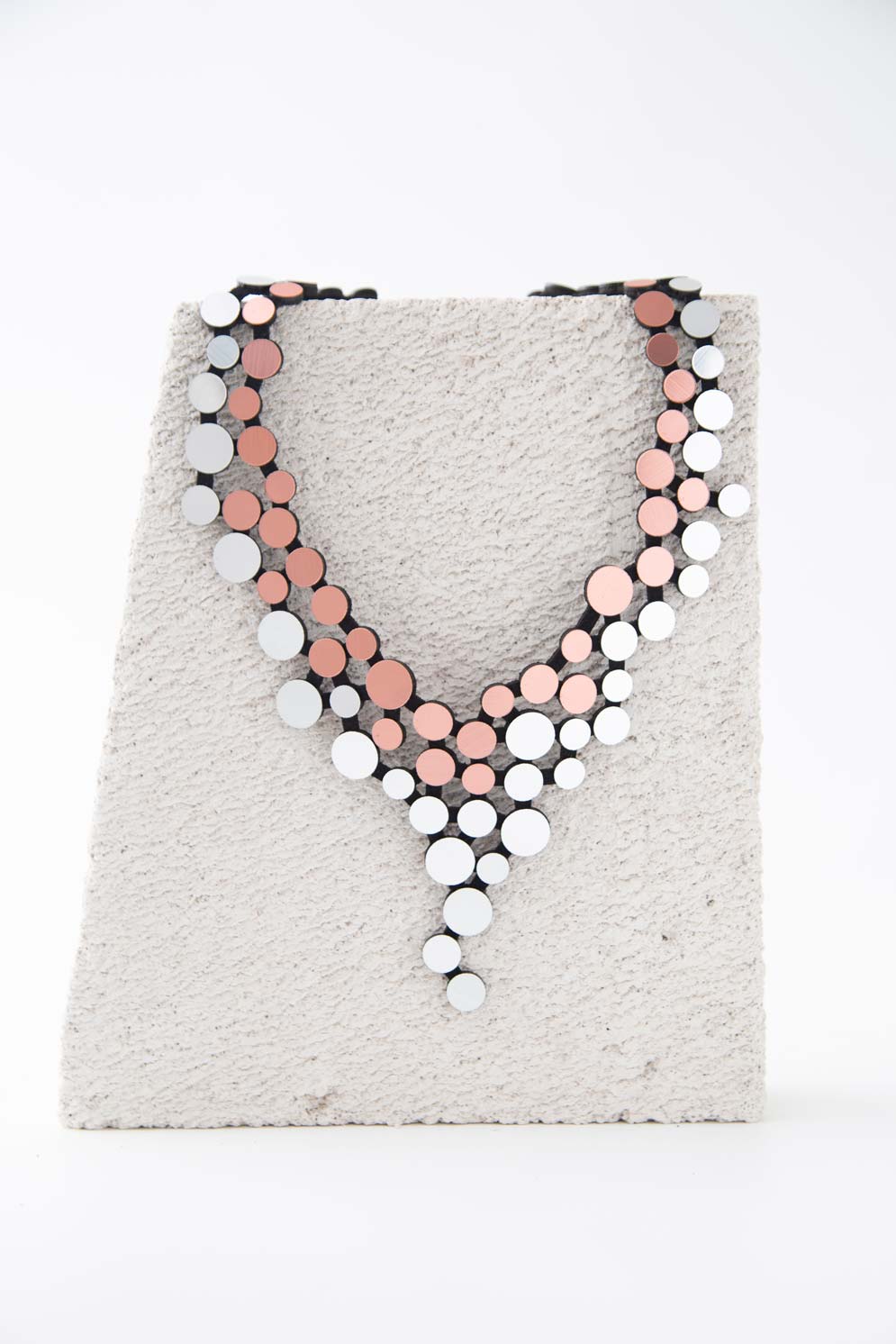 Collier Abstraction Neuf - Argent + Noir
