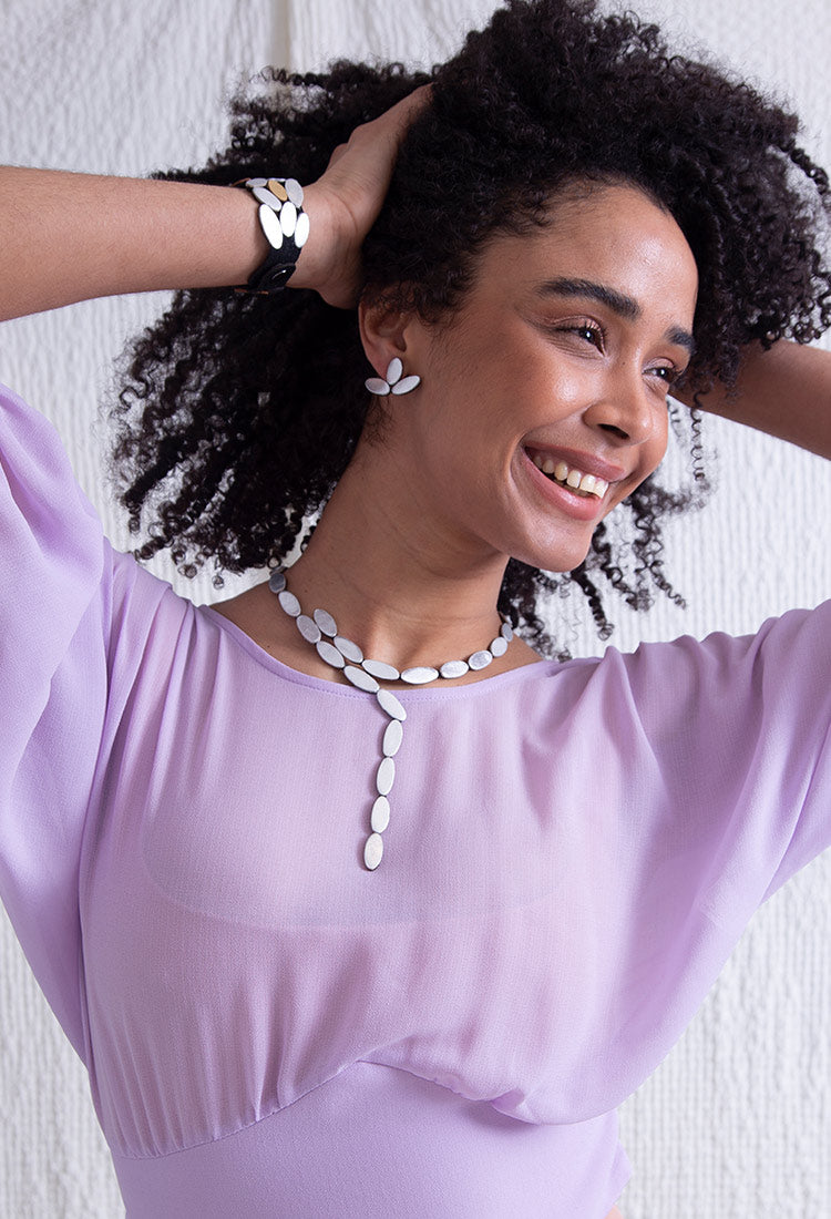 Emma Y Necklace - Silver