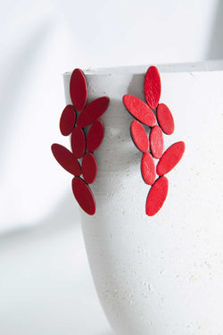 Emma Earrings Large - Red