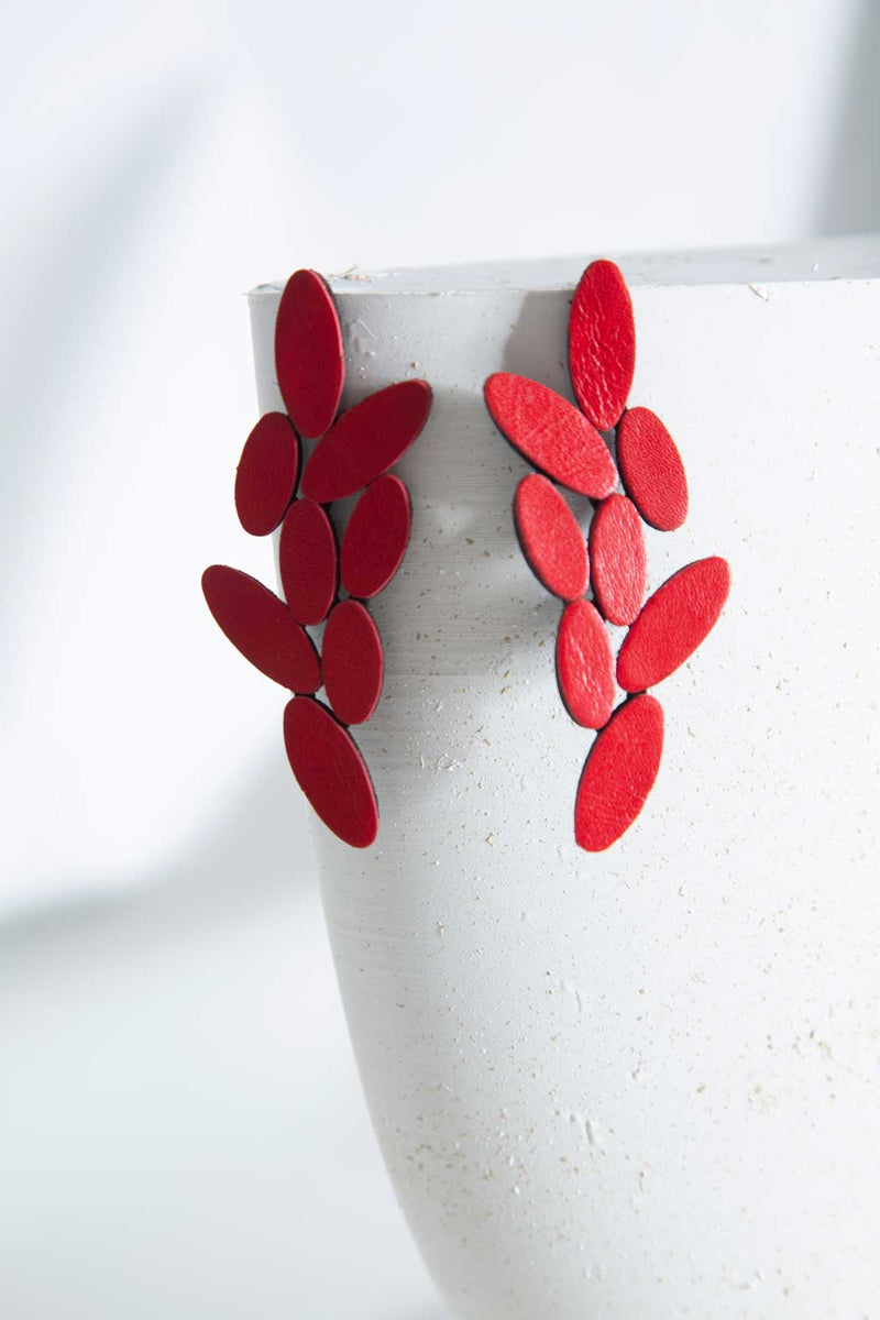 Emma Earrings Large - Red