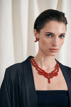 Collier Emma V - Rouge