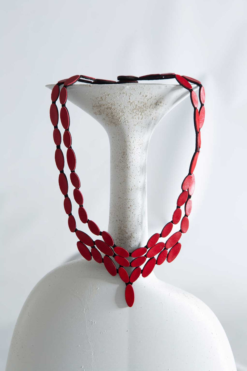 Collier Emma V - Rouge