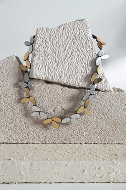 Emma Round Necklace - Silver & Gold