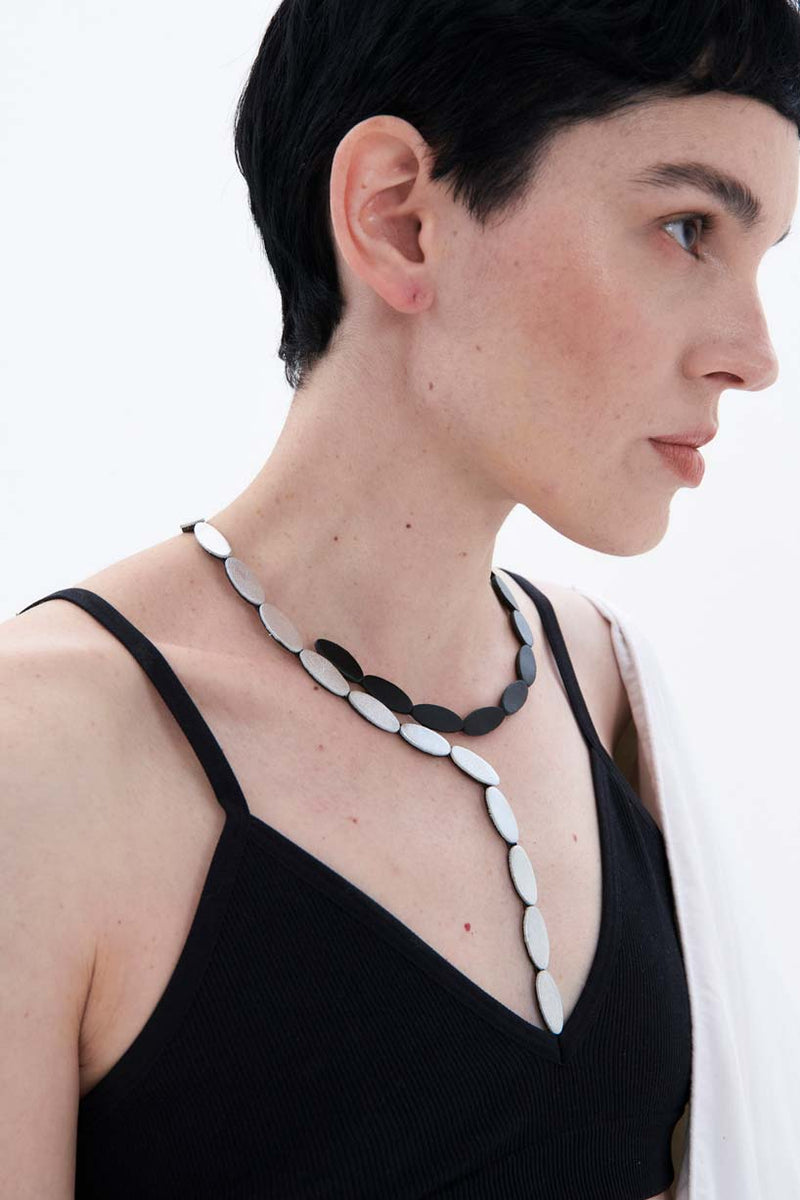 Collier Duo Curves - Argent & Or