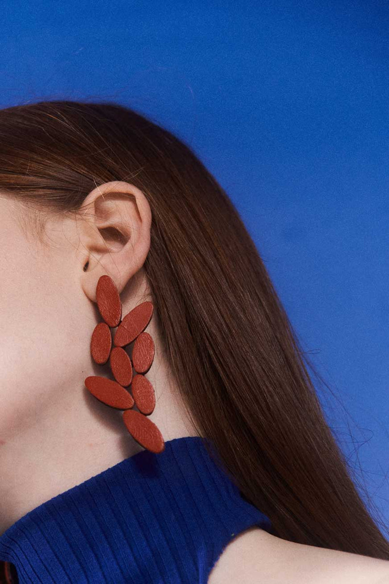 Emma Earrings Large - Red