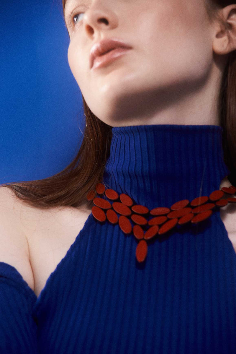 Collier Emma V - Rouge