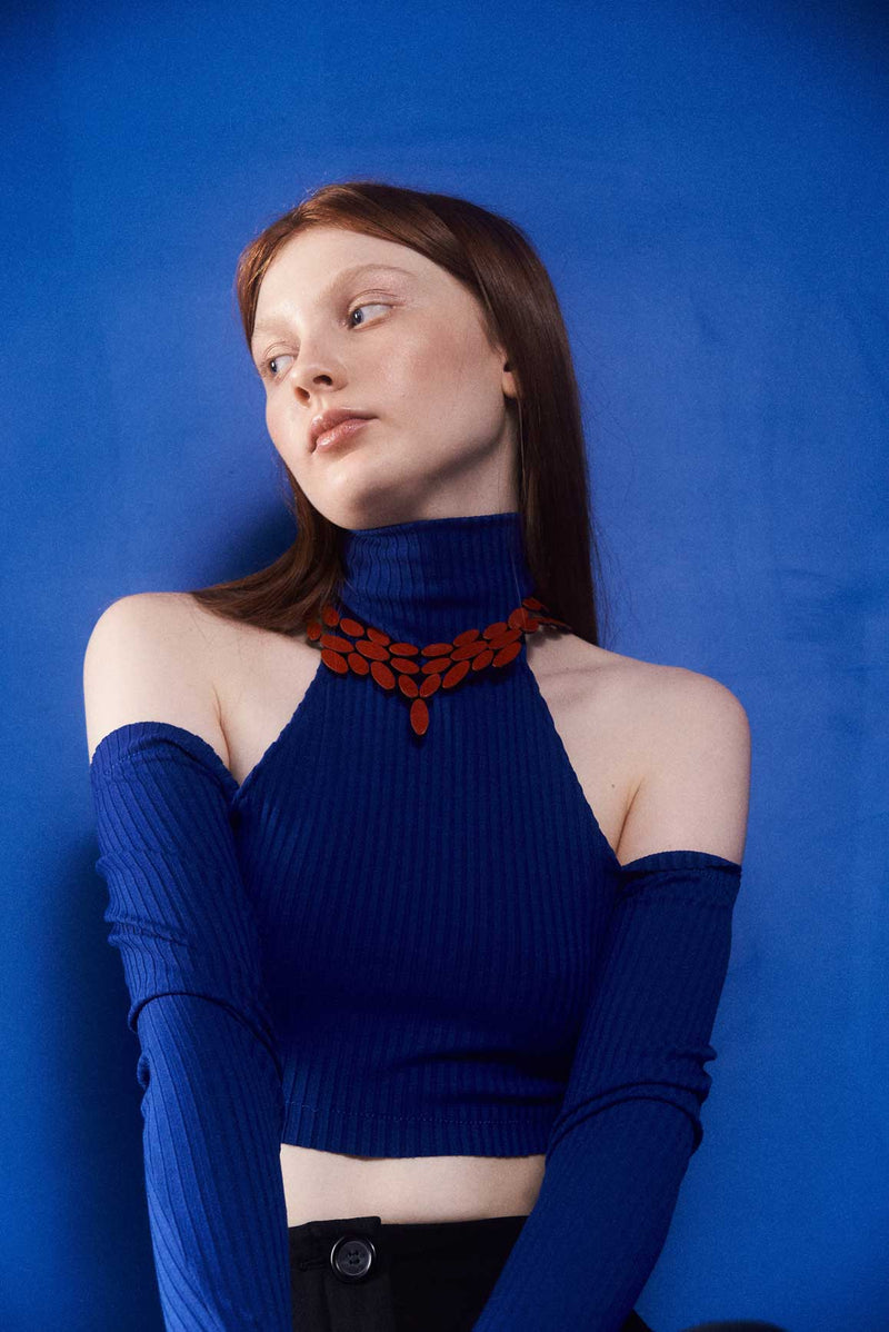Collier Emma V - Rouge