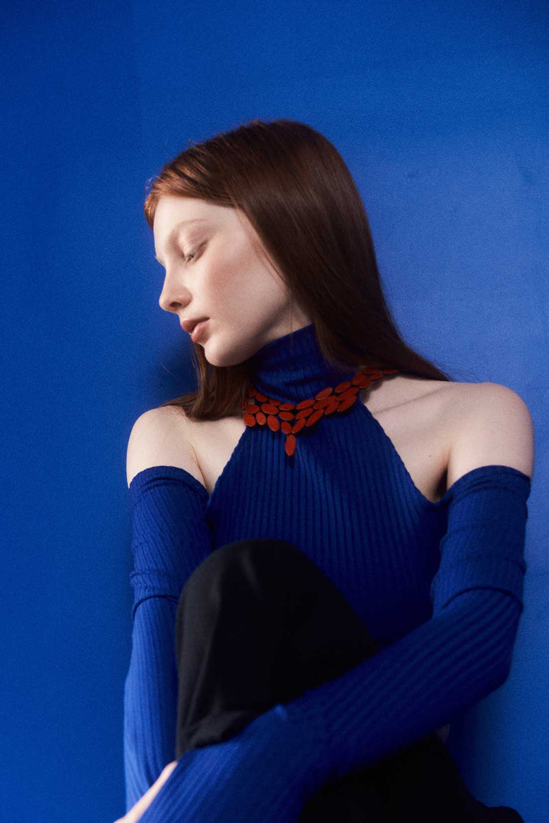 Collier Emma V - Rouge