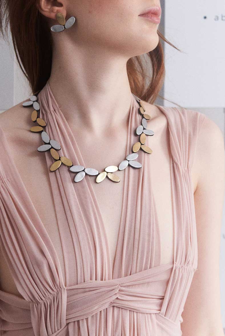 Collier Duo Curves - Argent & Or