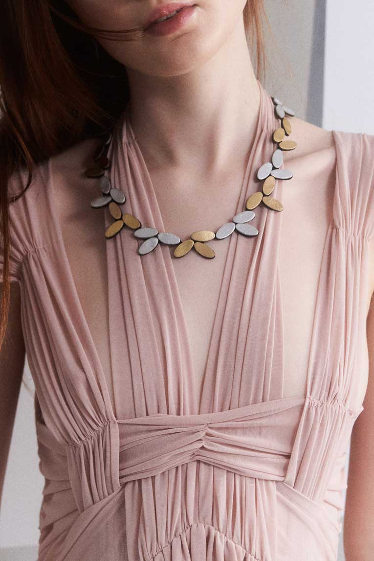 Collier Duo Curves - Argent & Or