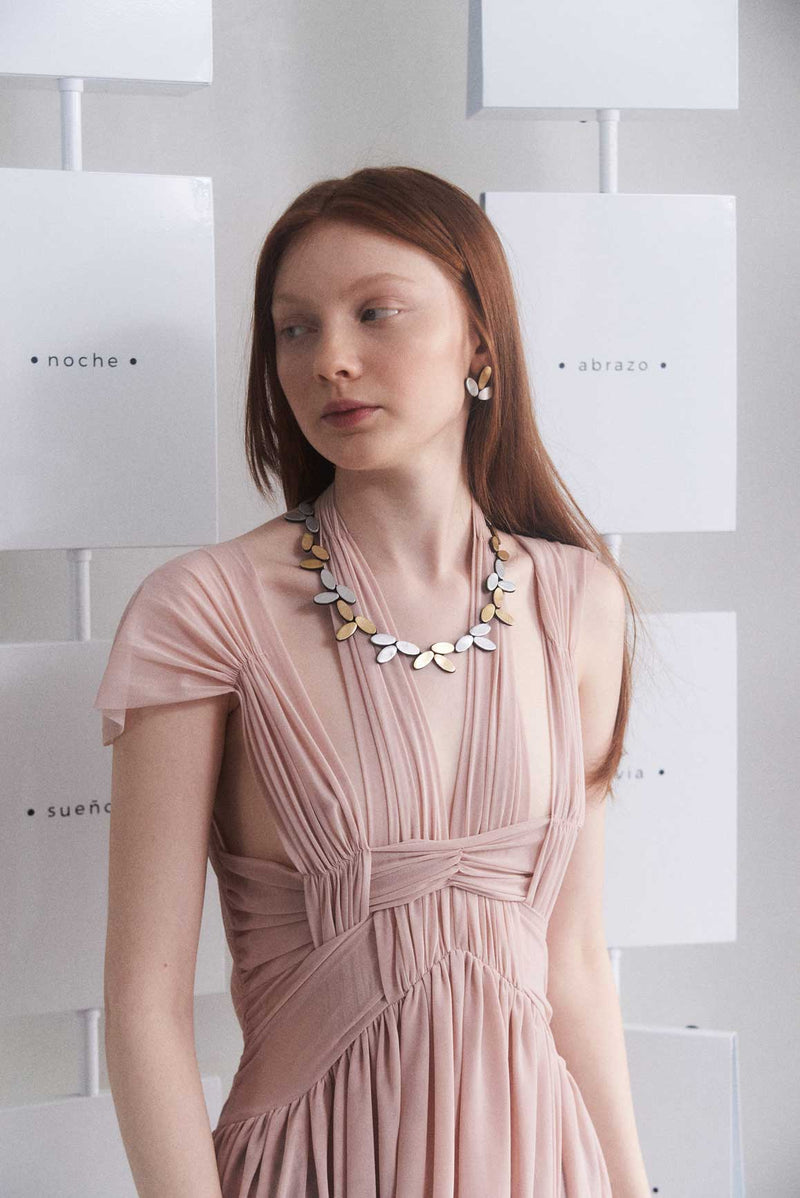 Collier Duo Curves - Argent & Or