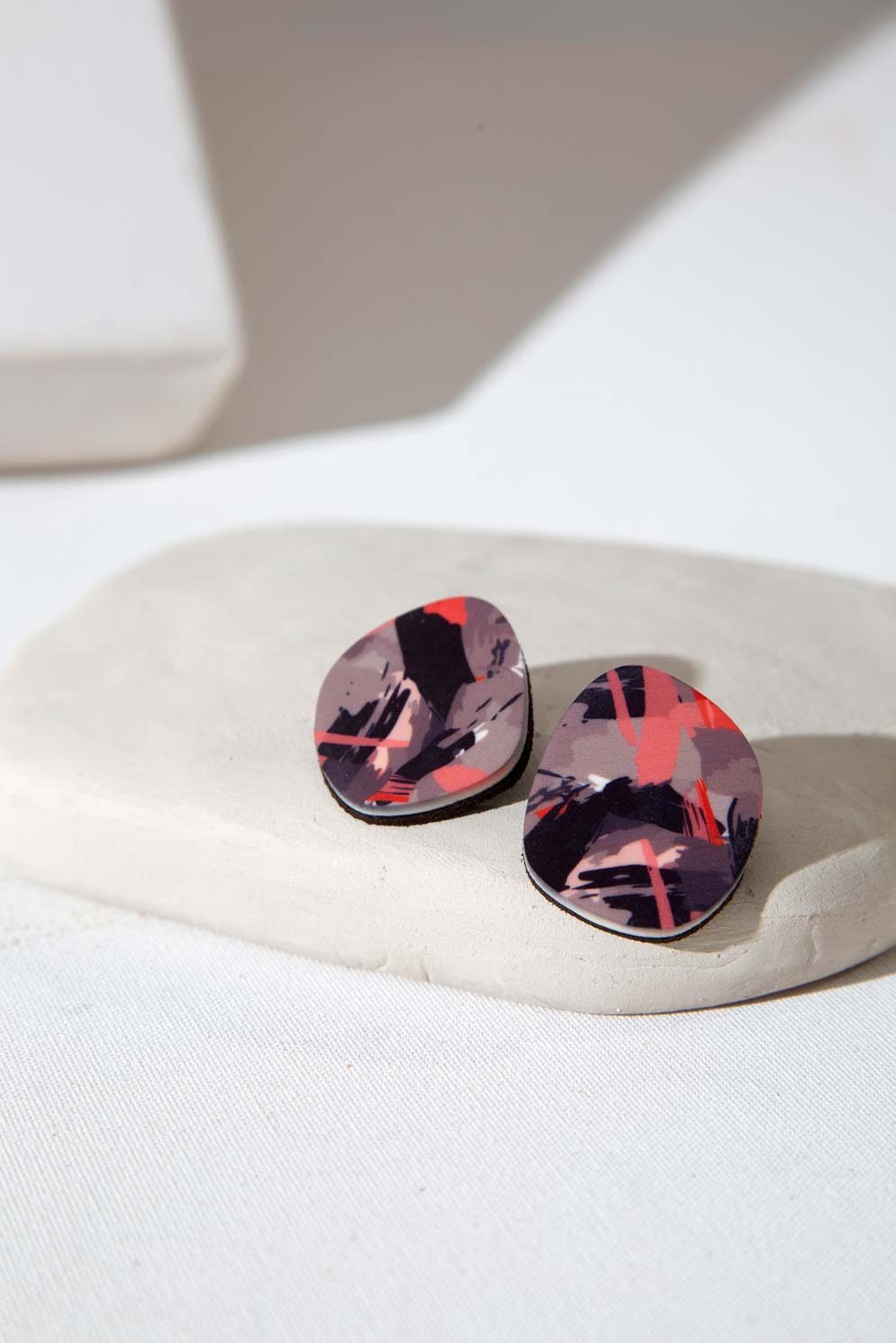 Frame Stones Small Earrings Paint