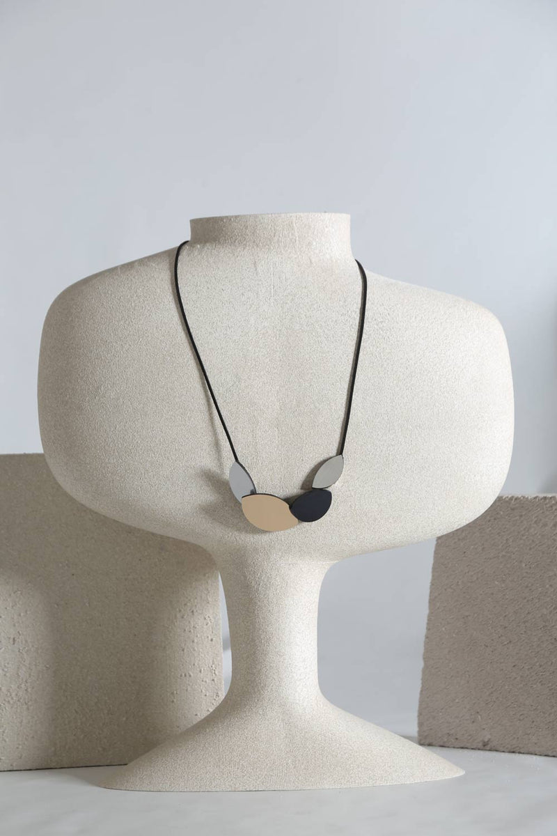 Collier Symphonie Forestière - Argent+Noir+Or