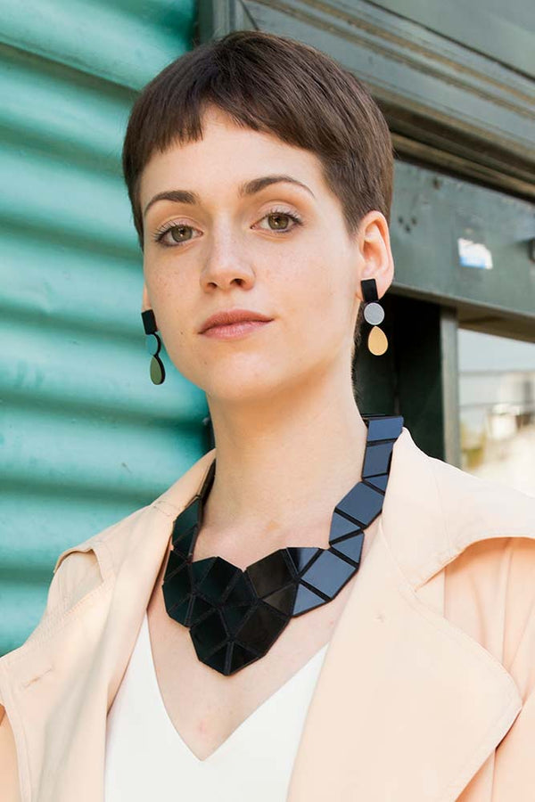 Hannah Halskette Groß - Schwarz