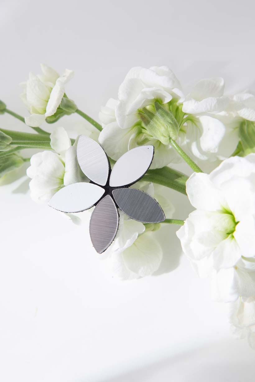 Kate Leaves Pin - Silver
