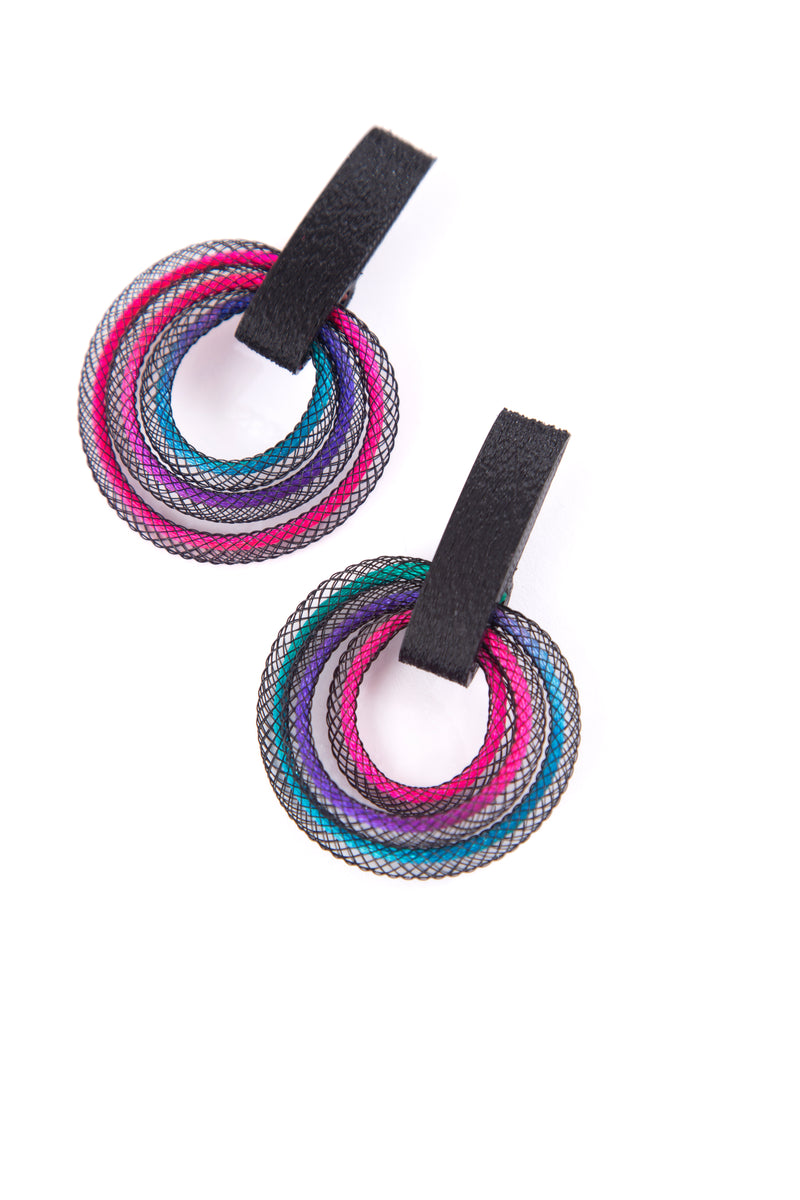Boucles d'oreilles Cercle de Vie - Arc-en-ciel *