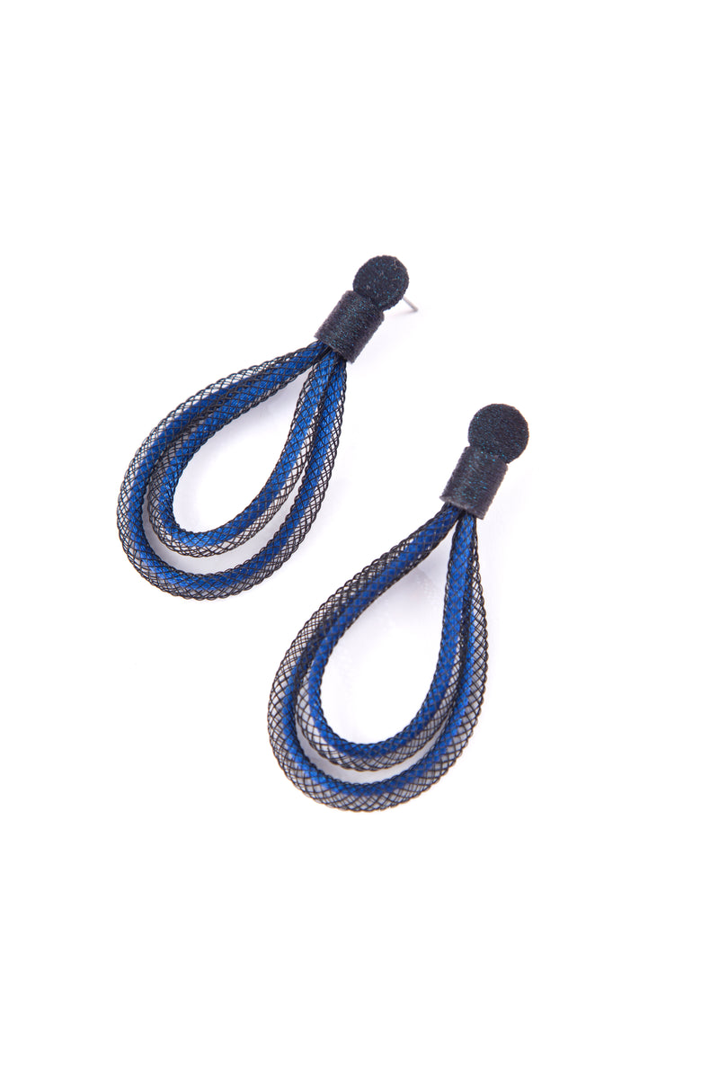 Boucles d'oreilles pendantes Life - Bleu