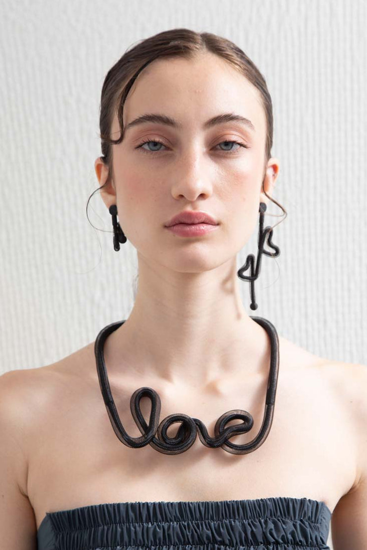 Pendientes Life Love - Negro