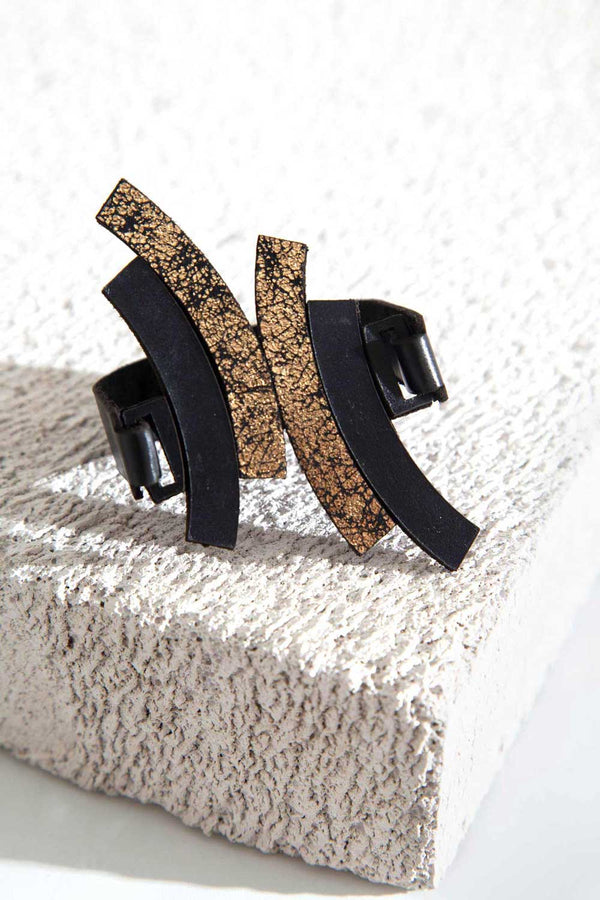 Duo Armband - Schwarz+Gold